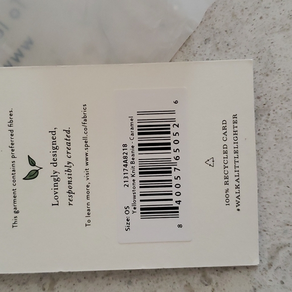 32. NWT Spell Yellowstone Knit pom pom beanie - Picture 5 of 6